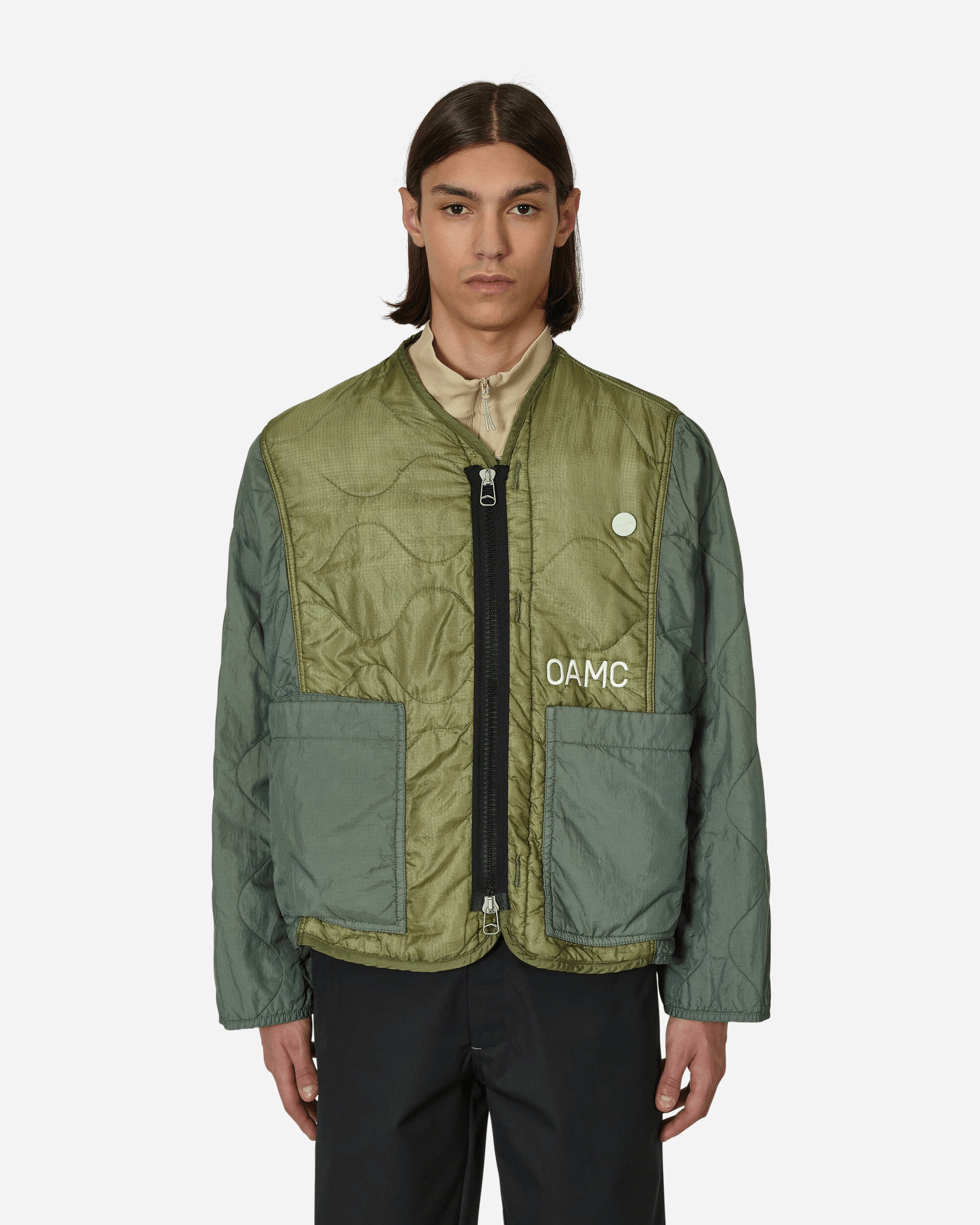 oamc 22aw re:work quilted bomber jacket