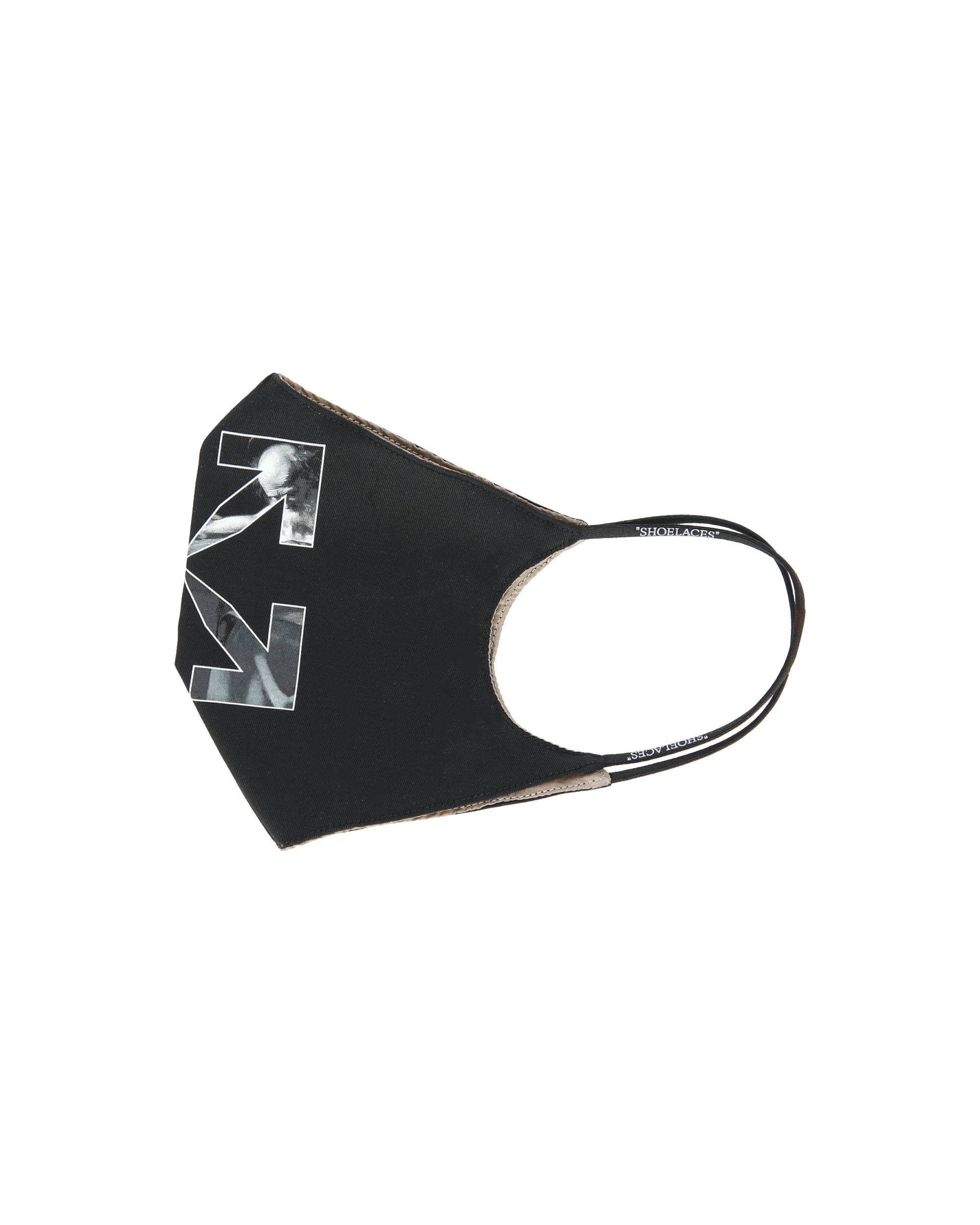 Shop Off-white Caravaggio Arrow Simple Mask In Black Grey