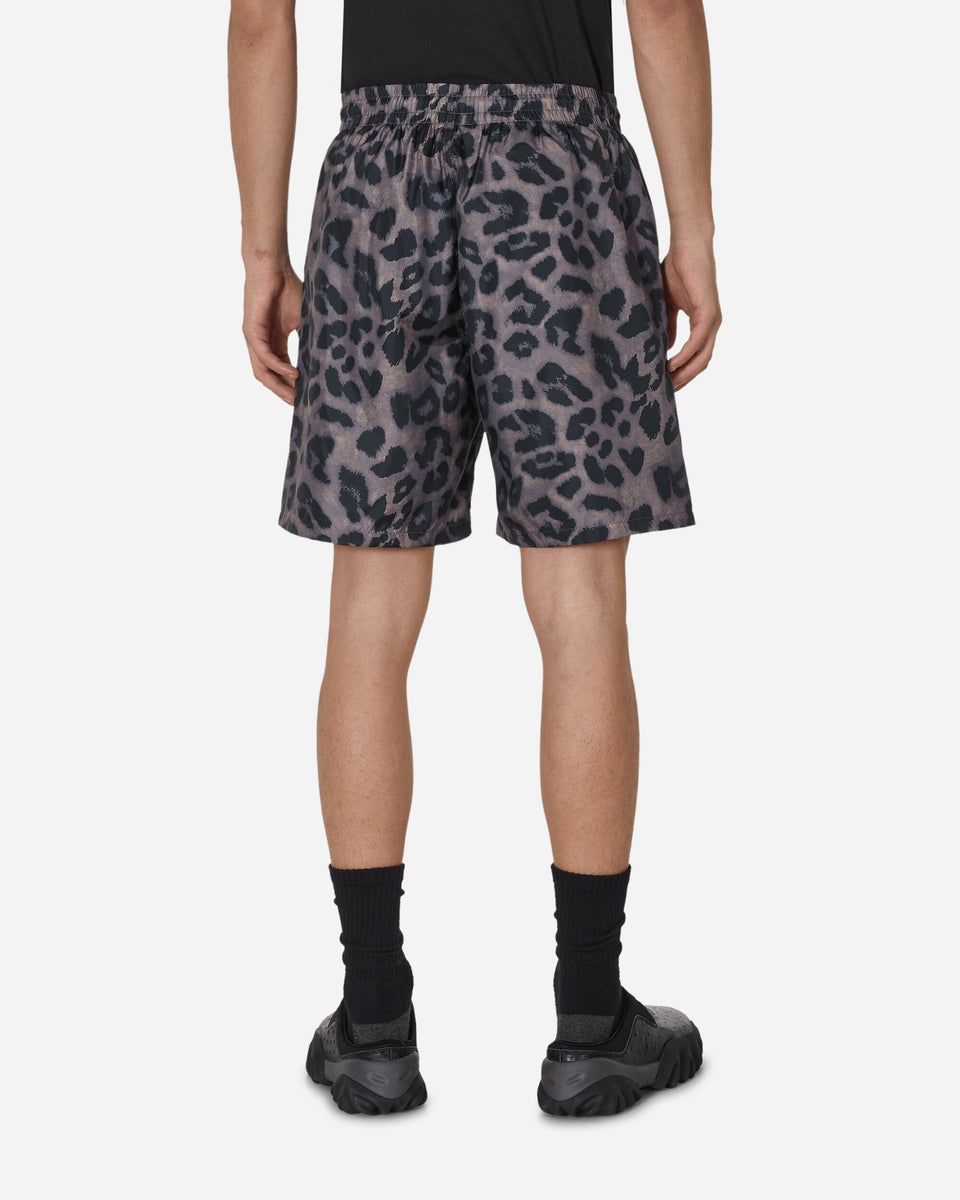 Pleasures Leopard Running Shorts Brown - Slam Jam Official Store