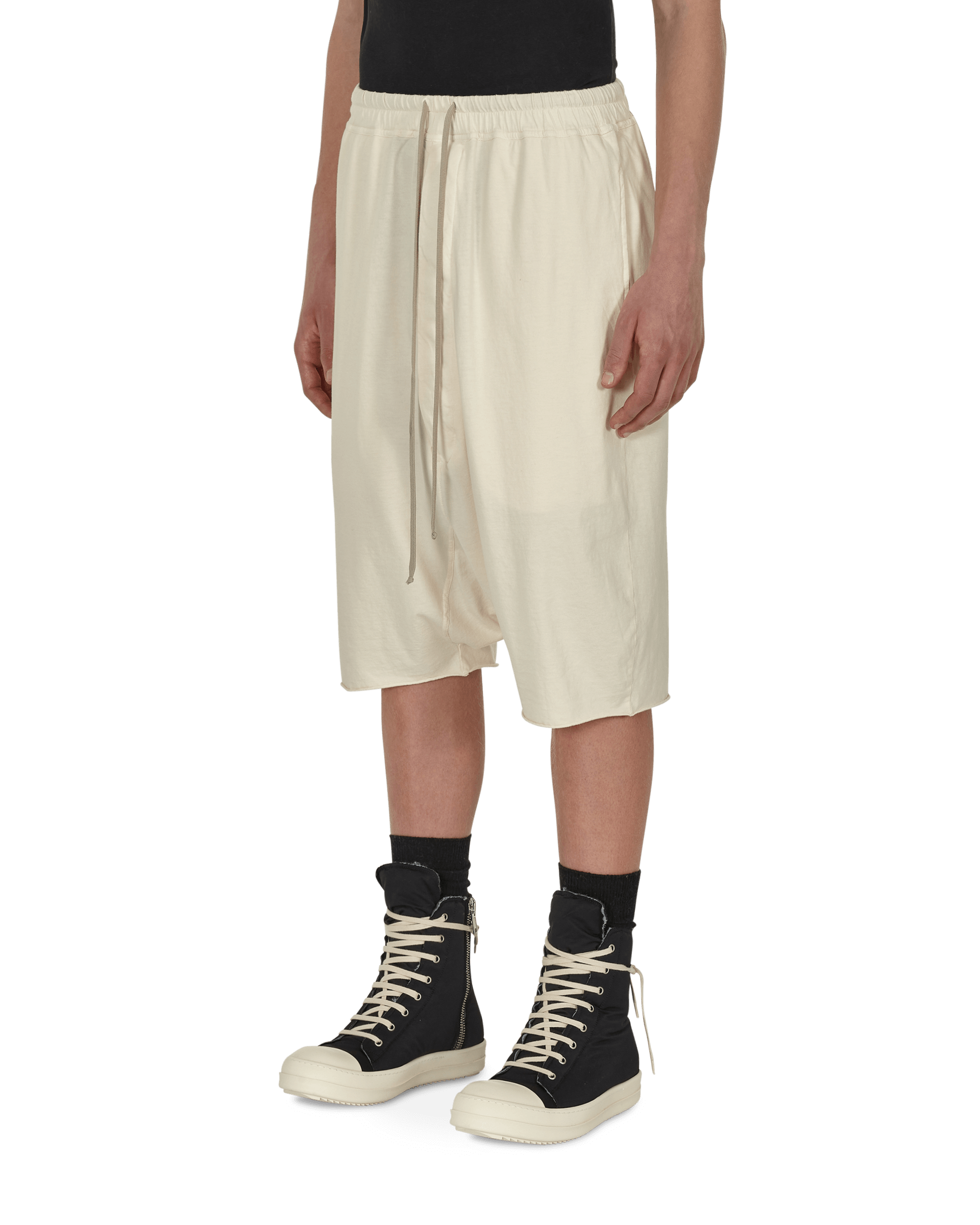 Rick Owens Drkshdw Drawstring Pods Shorts White - Slam Jam