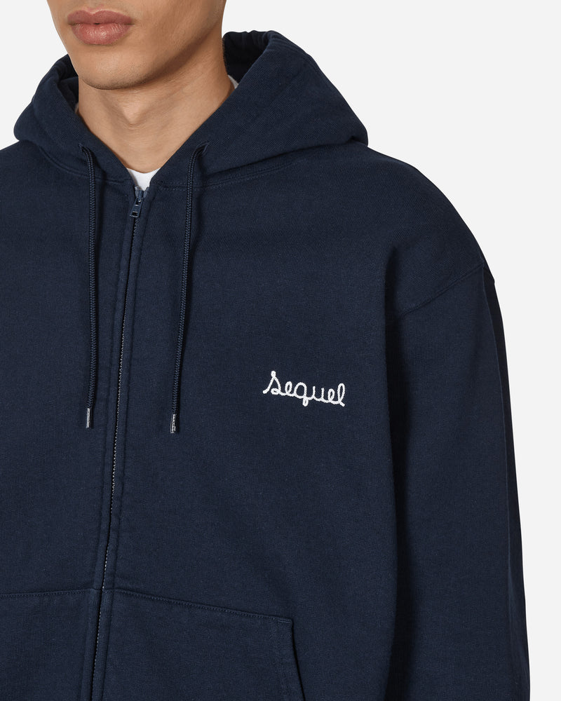 Sequel Zip-Up Hooded Sweatshirt Blue - Slam Jam Official Store