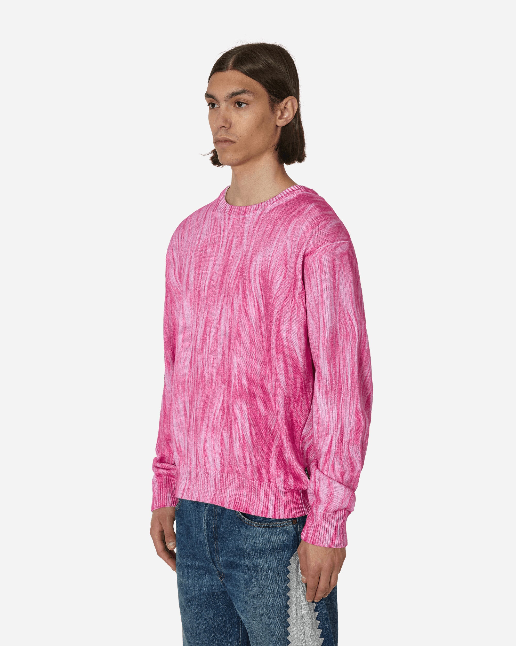 Stüssy Printed Fur Sweater Pink - Slam Jam Official Store