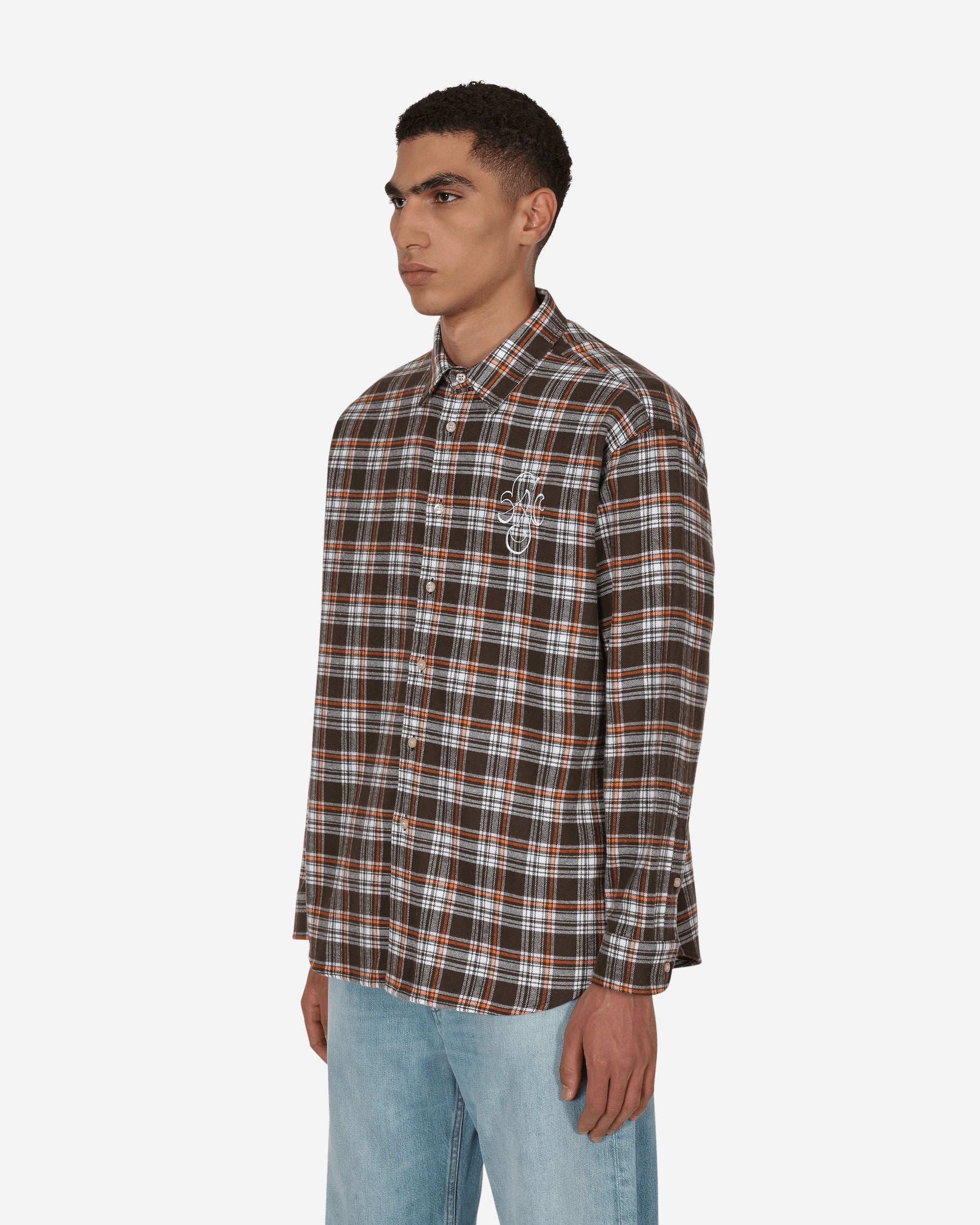 Stockholm (Surfboard) Club Check Longsleeve Shirt Brown