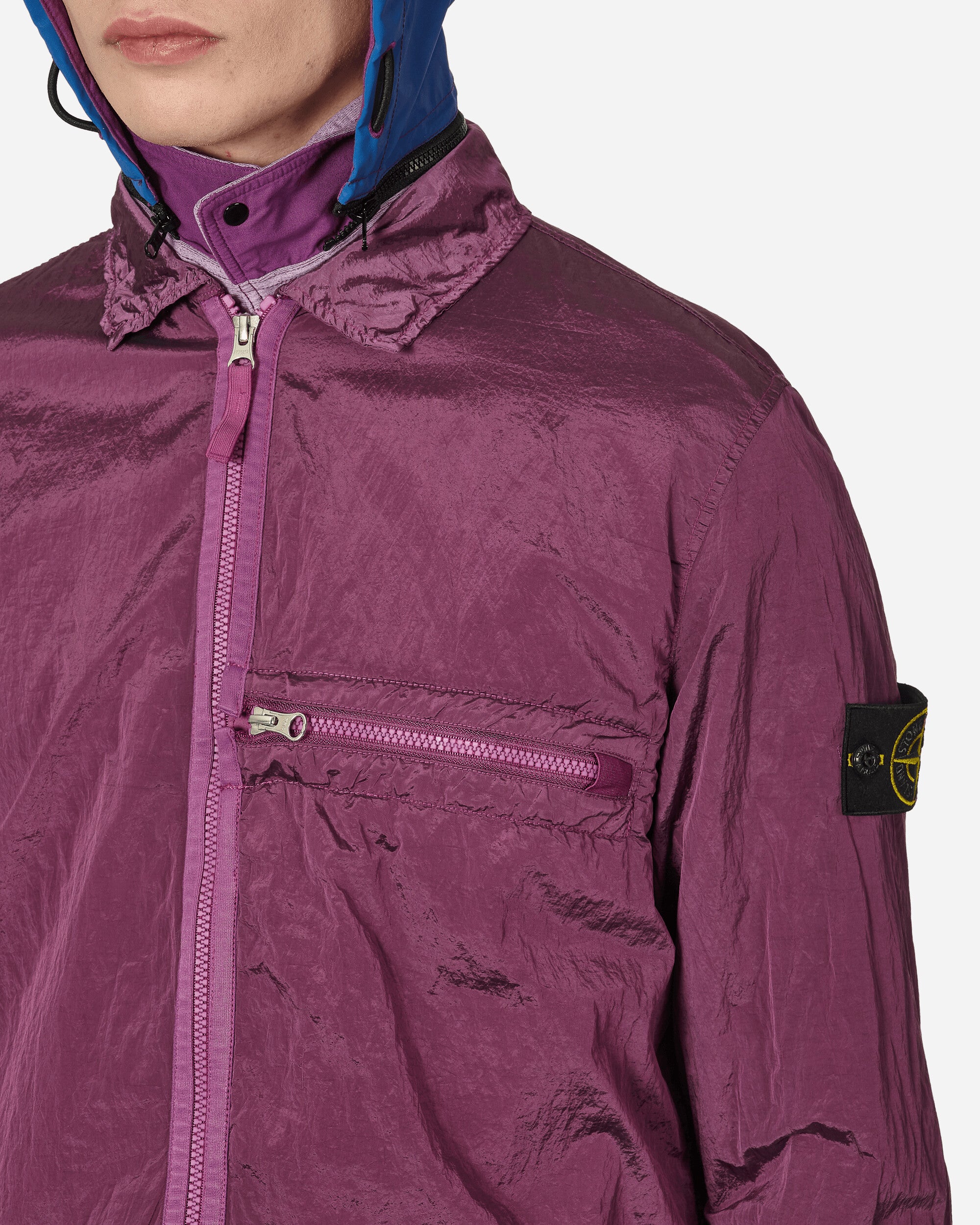 Stone Island Nylon Metal Overshirt Magenta - Slam Jam Official Store