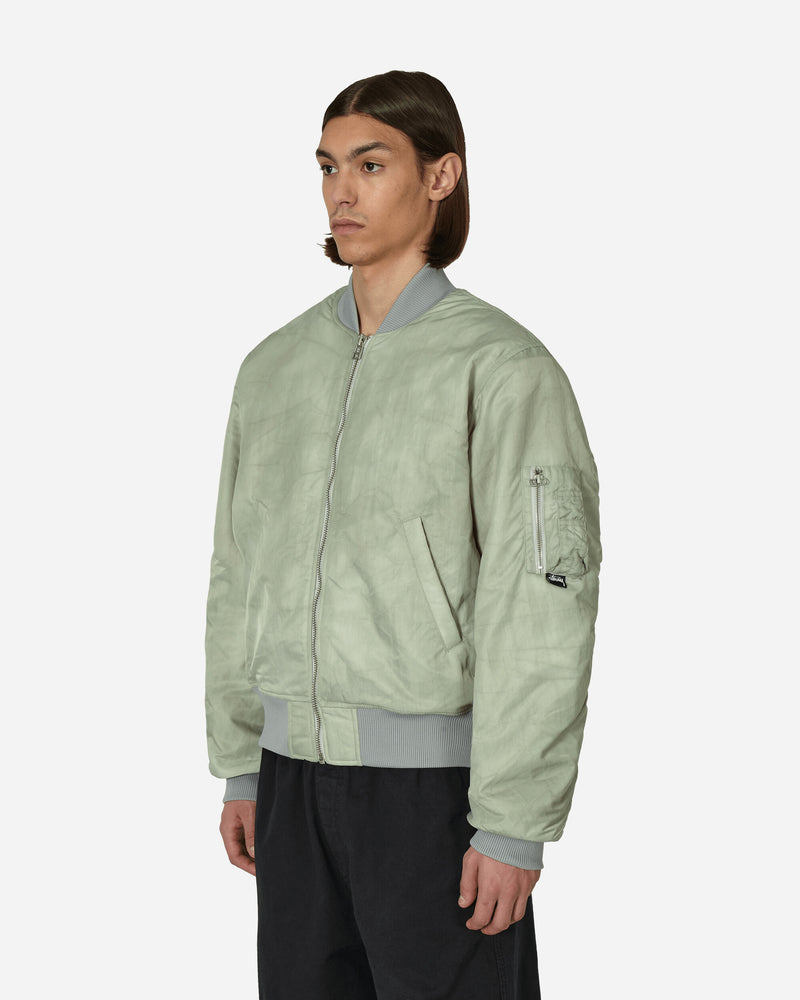 Stüssy Dyed Nylon Bomber Jacket Stone - Slam Jam Official Store