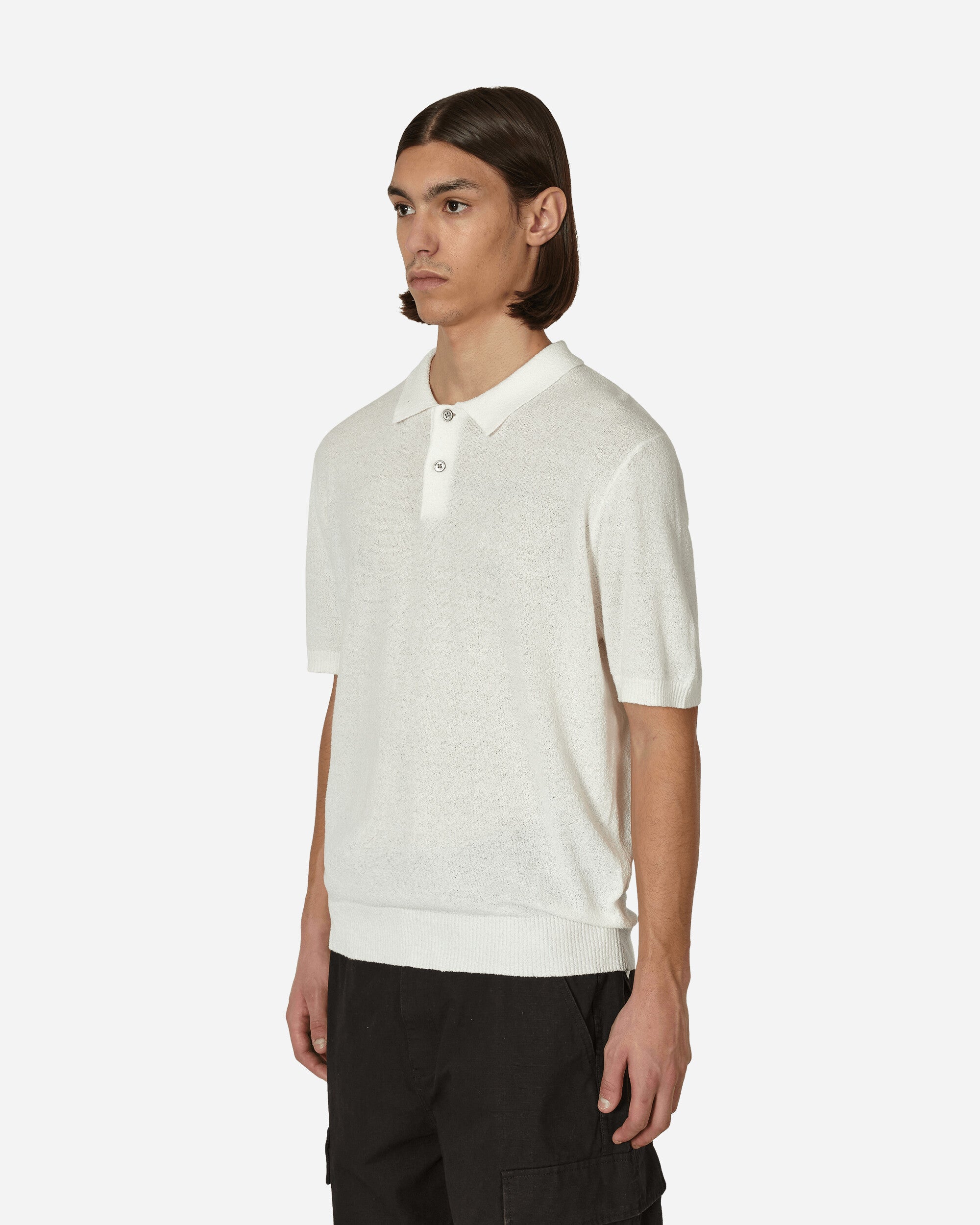 Stüssy Textured Polo Sweater Bone - Slam Jam Official Store