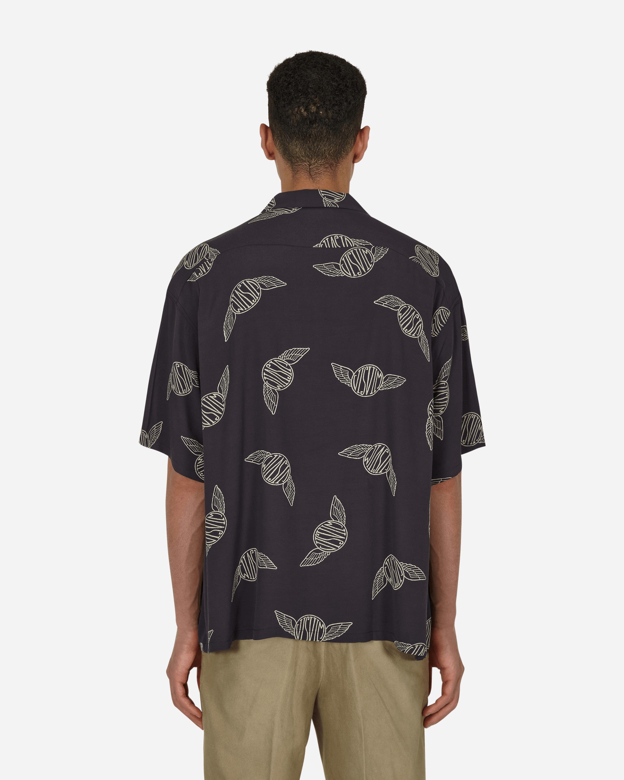 Visvim Blue Wallis Print Short Sleeved Shirt | ModeSens