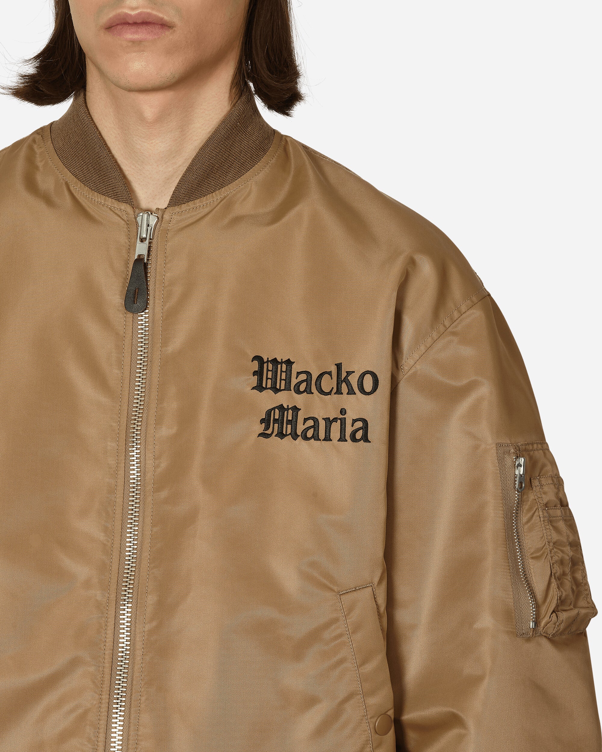 WACKO MARIA MA-1 Flight Jacket (Type-2) Beige - Slam Jam Official