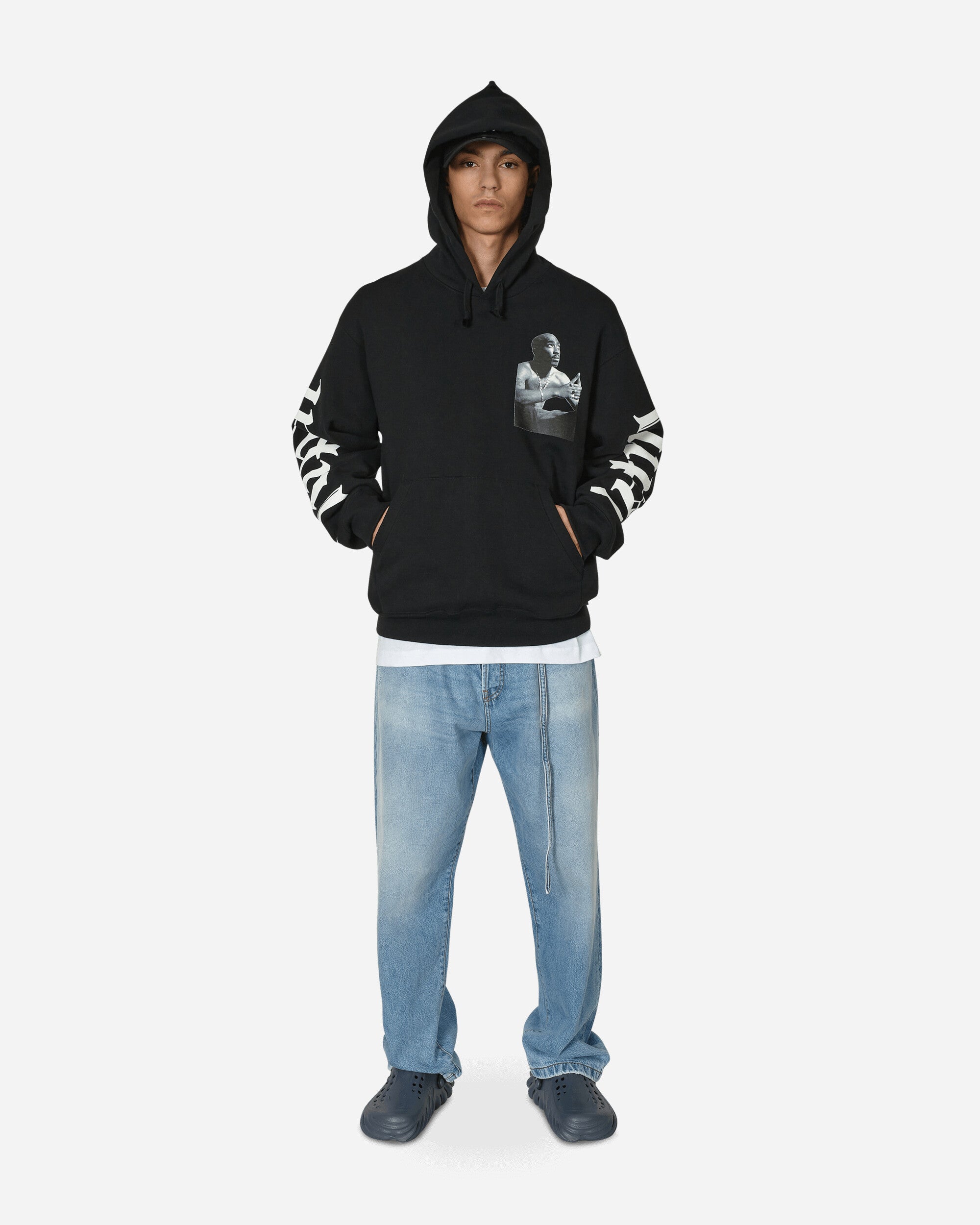 WACKO MARIA Tupac Heavy Weight Hooded Sweatshirt (Type-1) Black