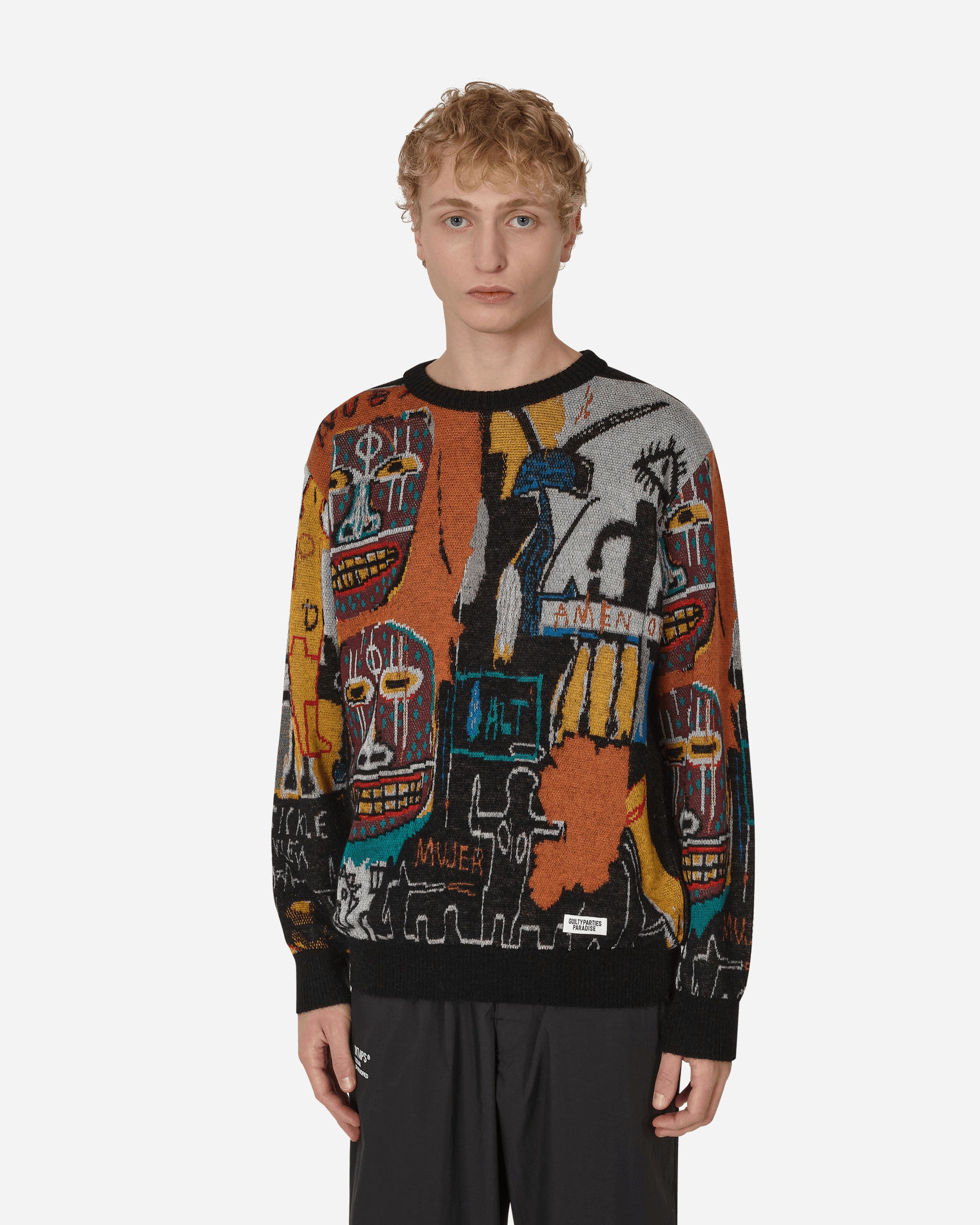 Jean-michel Basquiat Crewneck Jumper (type-2) In Multicolor