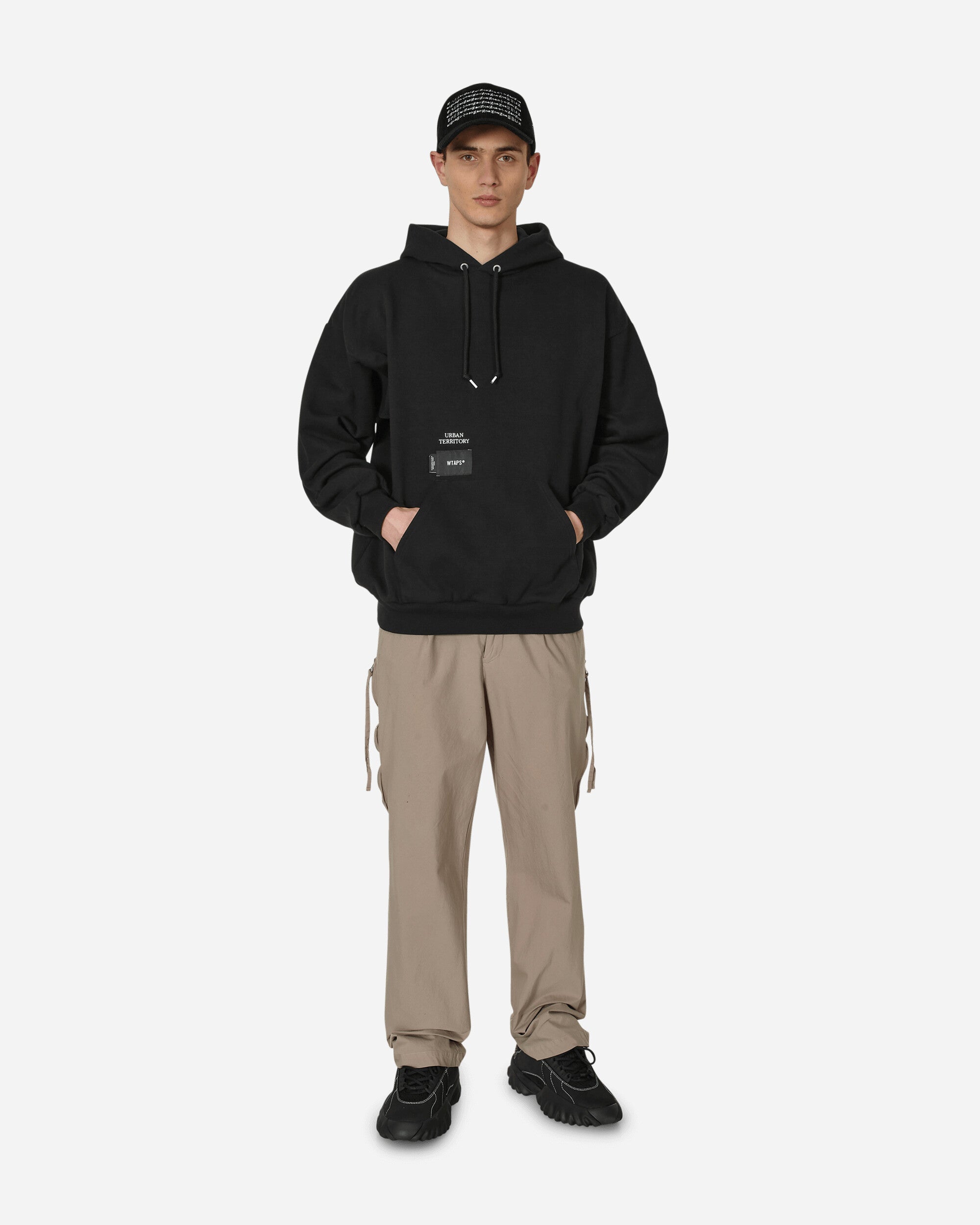 WTAPS CROSS BONES HOODY COTTON BLACK