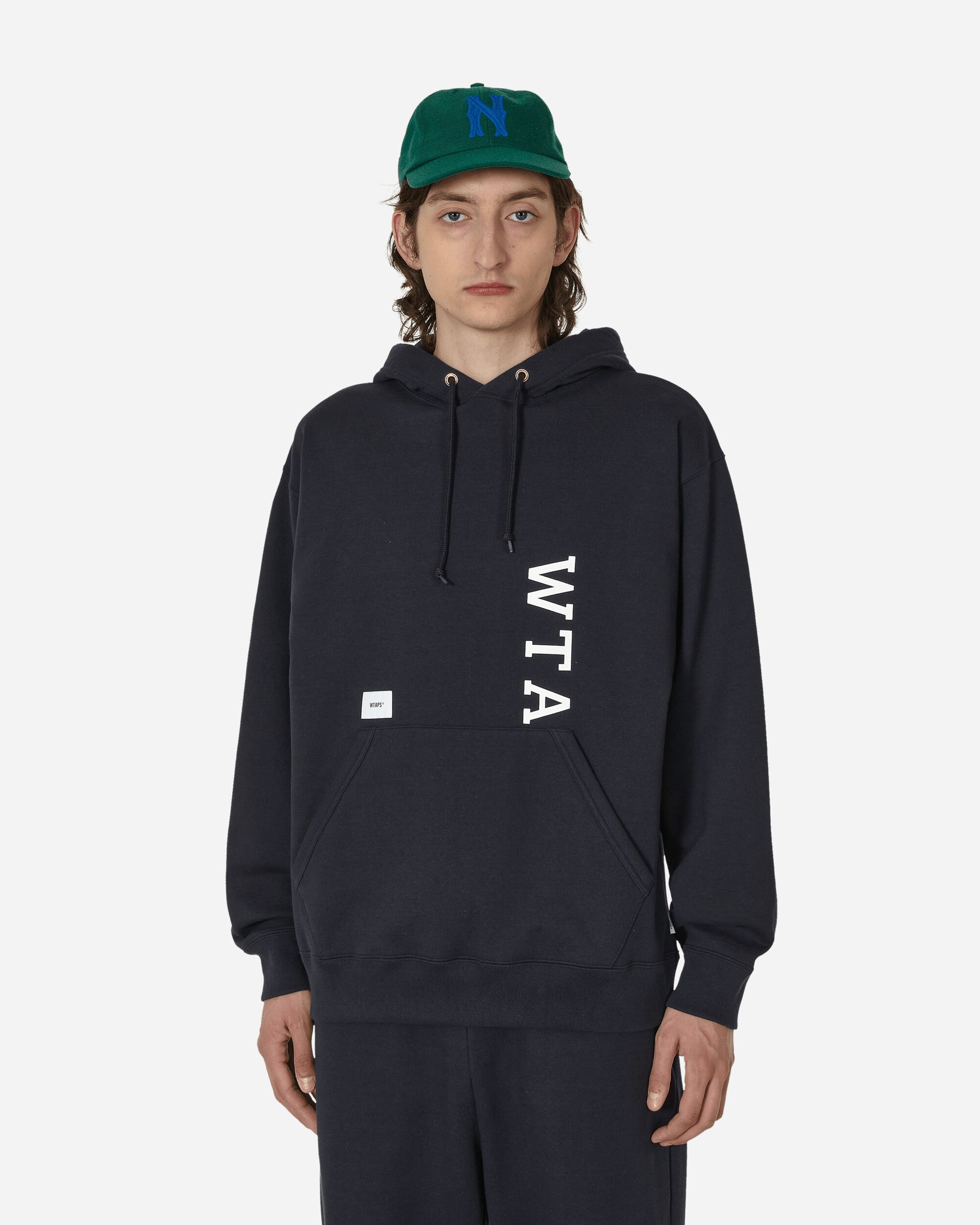 Wtaps Design 01 Hooded Sweatshirt Navy In Blue | ModeSens