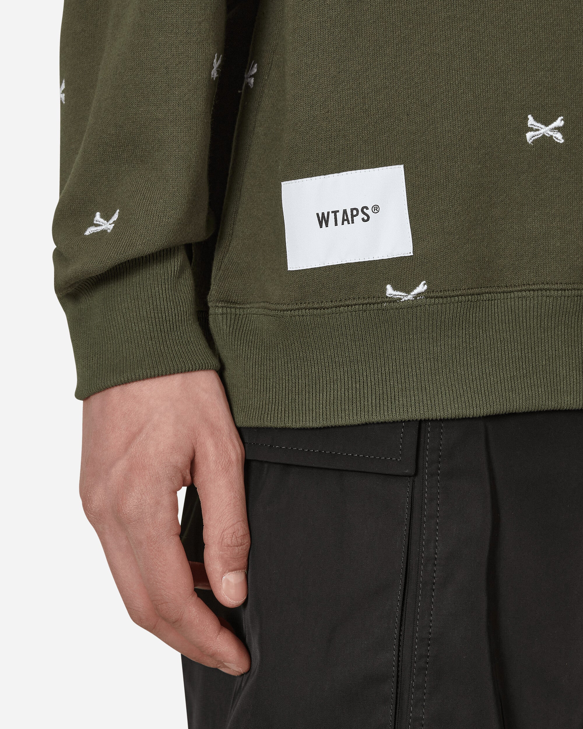 Wtaps L OLIVE DRAB SWEATER 222ATDT-CSM25