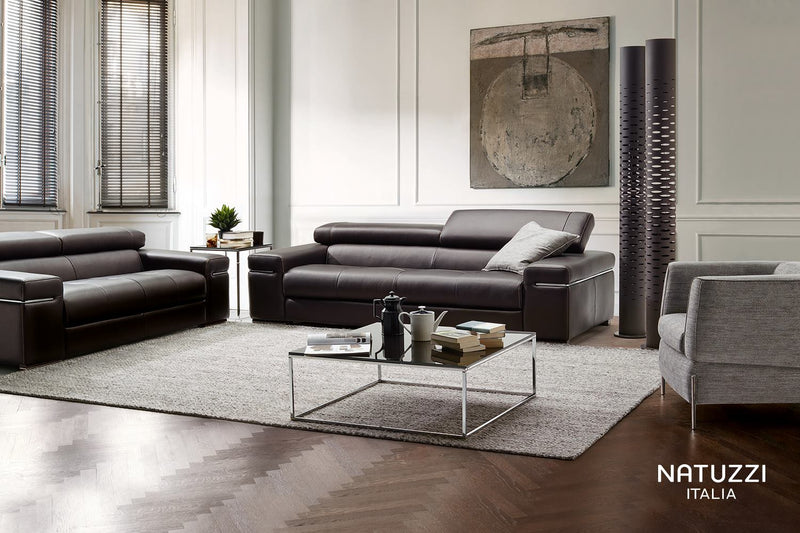 Un salon meublé par la marque Natuzzi