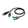 CLA835/0.5, Kablage XLR hona - plint 0,5m