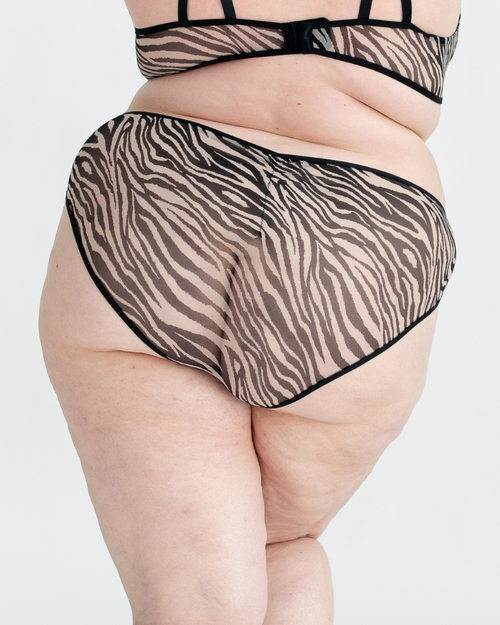 Plus Size Roxy Zebra Mesh Bralette – Underclub