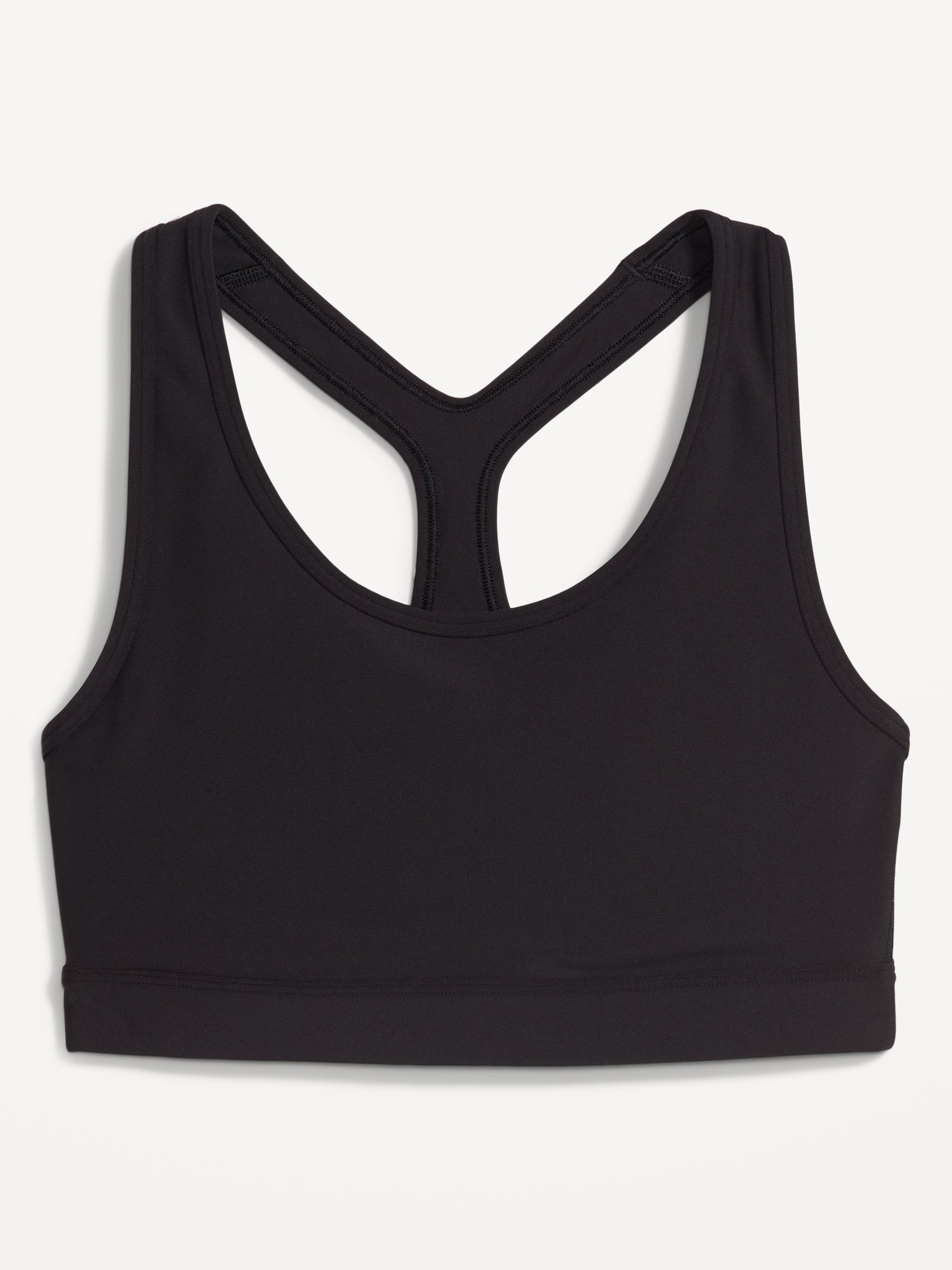 Old Navy Medium Support PowerSoft Racerback Sports Bra for Women Carbon