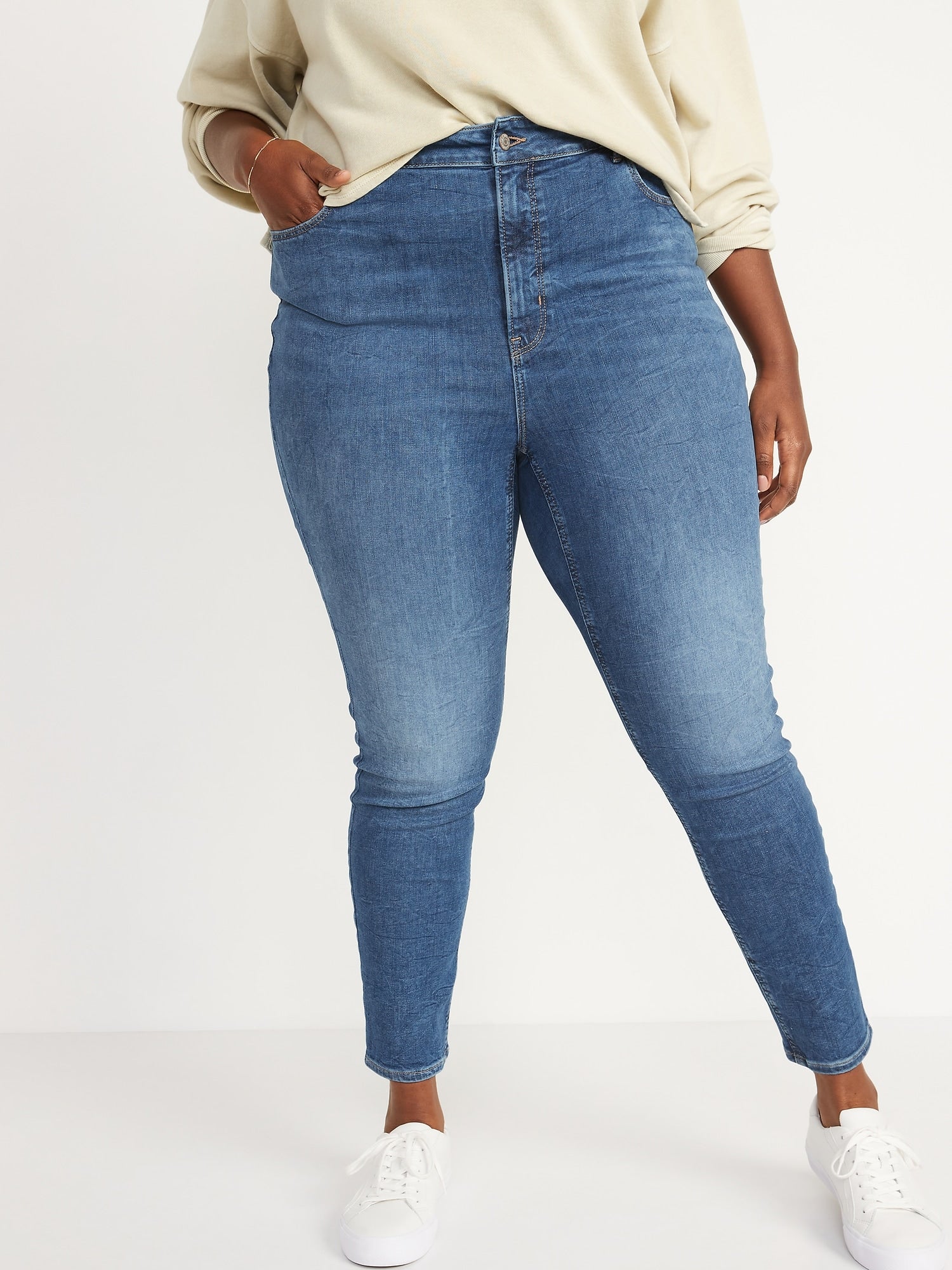 High-Waisted Rockstar Super Skinny Jeans for Women - Old Navy Philippines