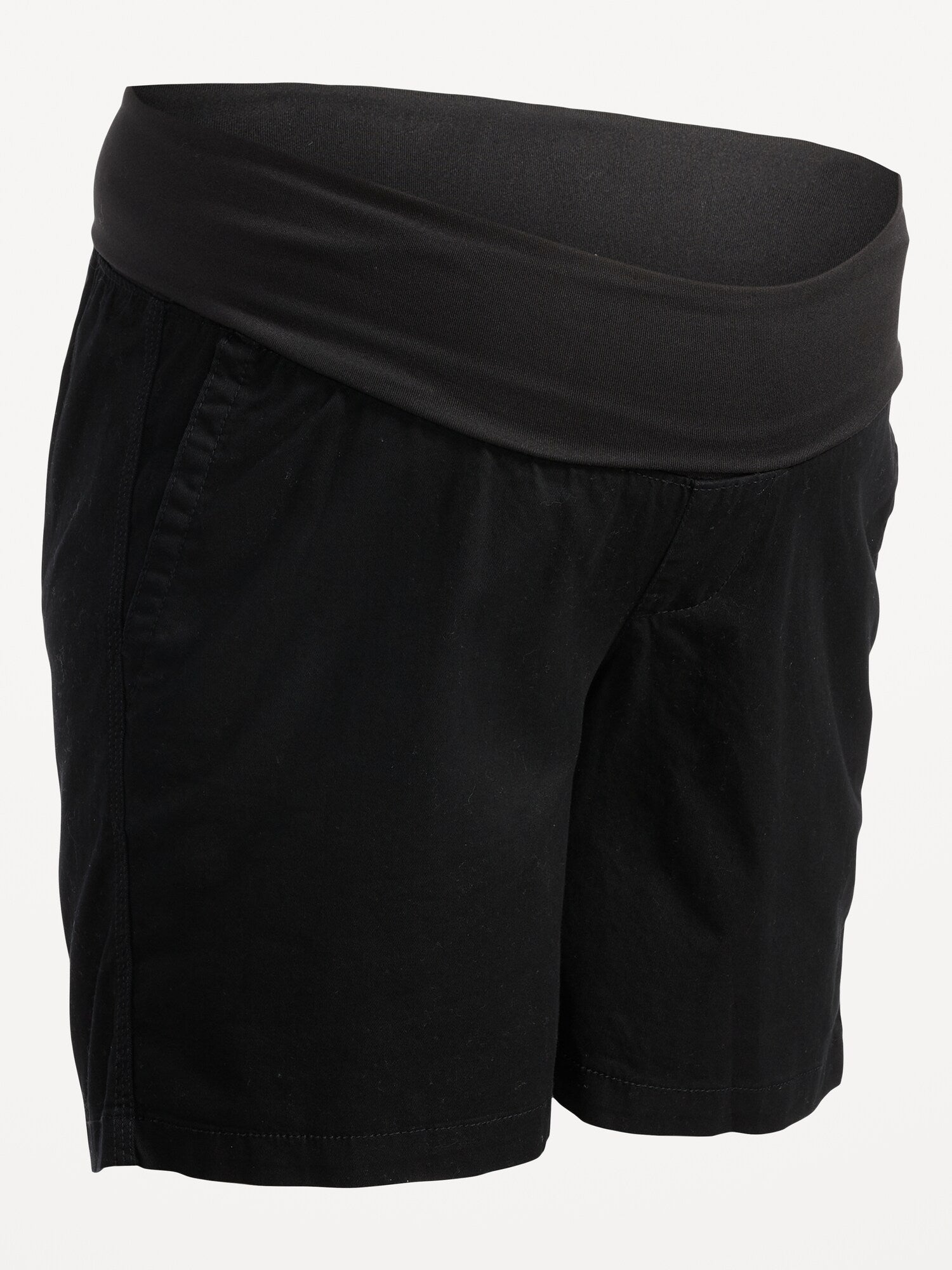 Maternity Rollover-Waist PowerSoft Shorts -- 5-inch inseam