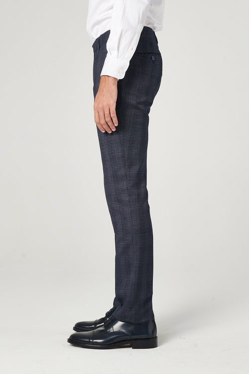 Giacca uomo Class blu Principe di Galles slim fit elegante casual