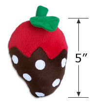 Chocolate Dipped Strawberry Pet Dog Toy