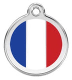 Red Dingo French Flag Per Dog ID Tag