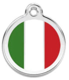 Italian Flag Pet Dog ID Tag