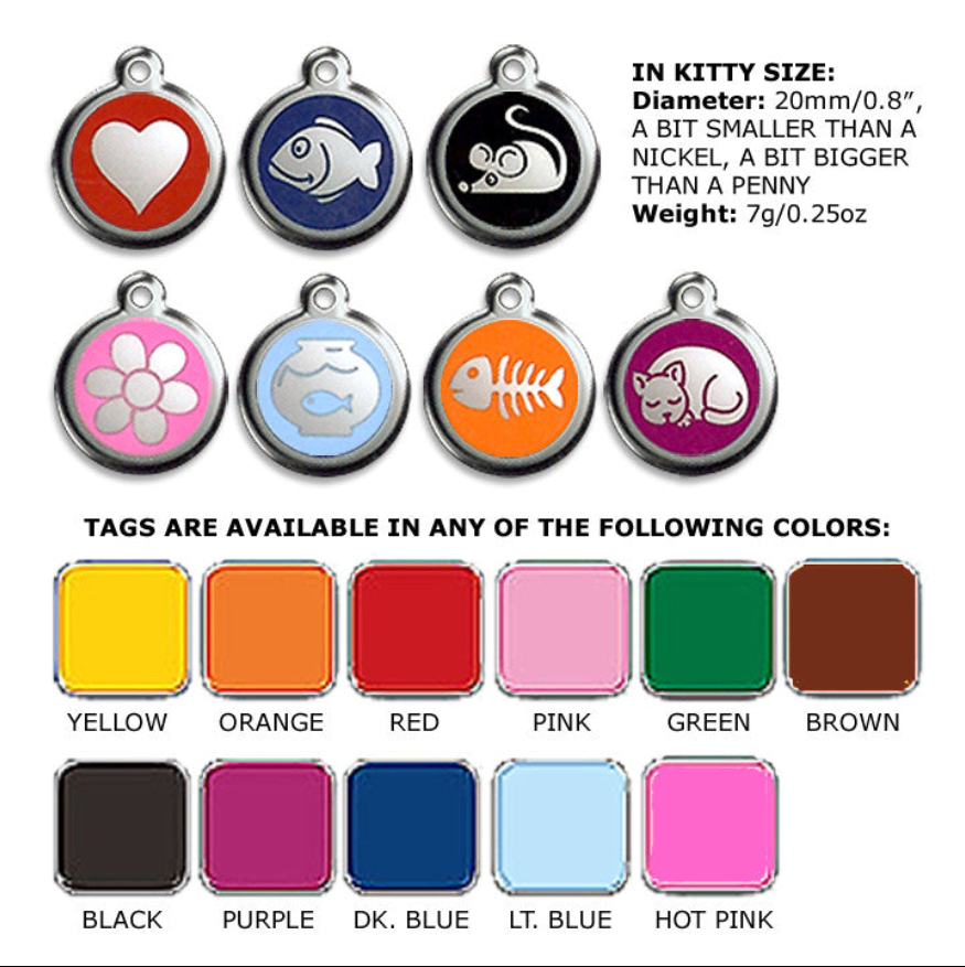 Red Dingo Pet Kitty Cat ID Tags