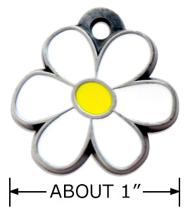 Pet Dog Classic Enameled Daisy ID Tag