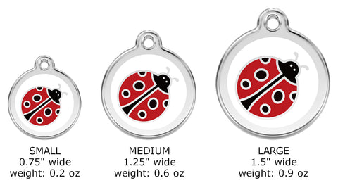 Red Dingo Ladybug Pet Dog Cat ID Tag