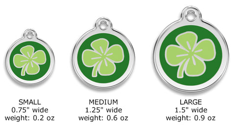 Red Dingo Lucky Shamrock Pet Dog ID Tag