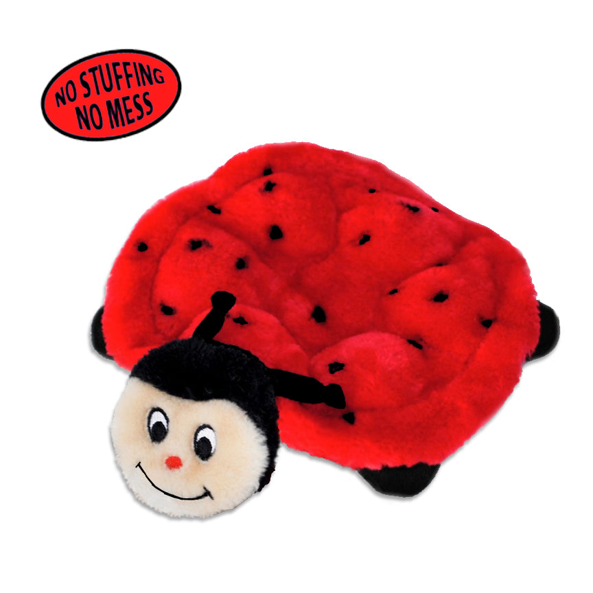 Zippy Paws Lucky Ladybug Ladybird No Stuffing Squeaker Mat Dog Toy