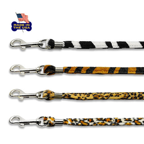 Velvet Small Dog Leash: Animal Prints: Tiger, Jaguar, Zebrah, Cheetha ...