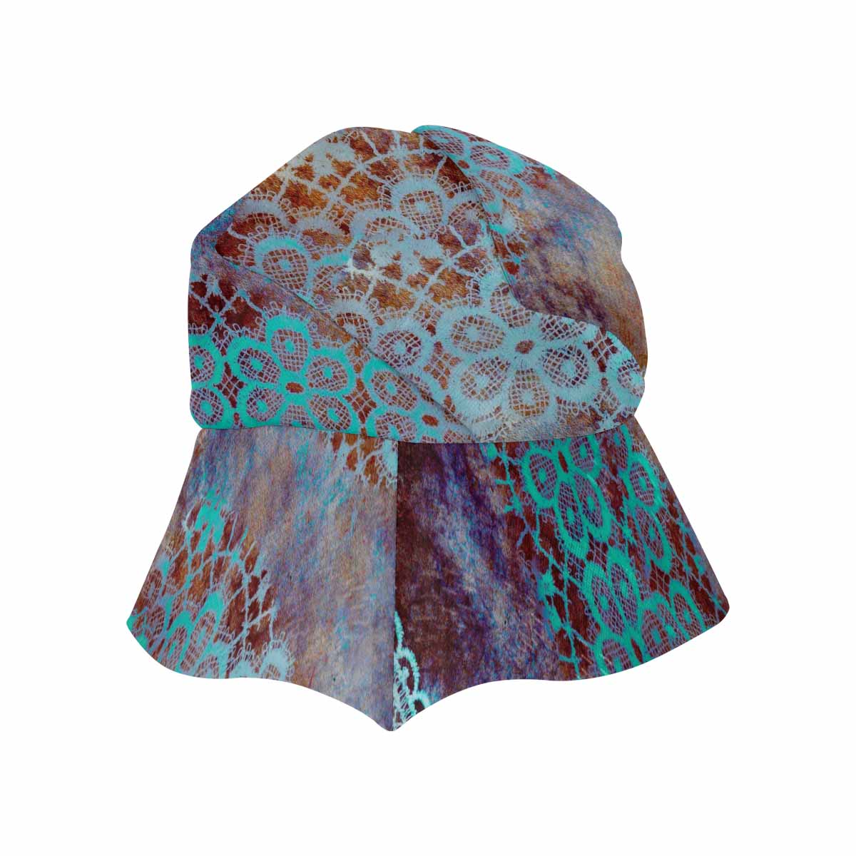 Victorian lace print, wide brim sunvisor Hat, outdoors hat, design 37