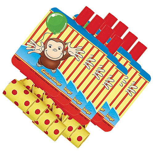 Curious George Blowouts [8 Per Pack]