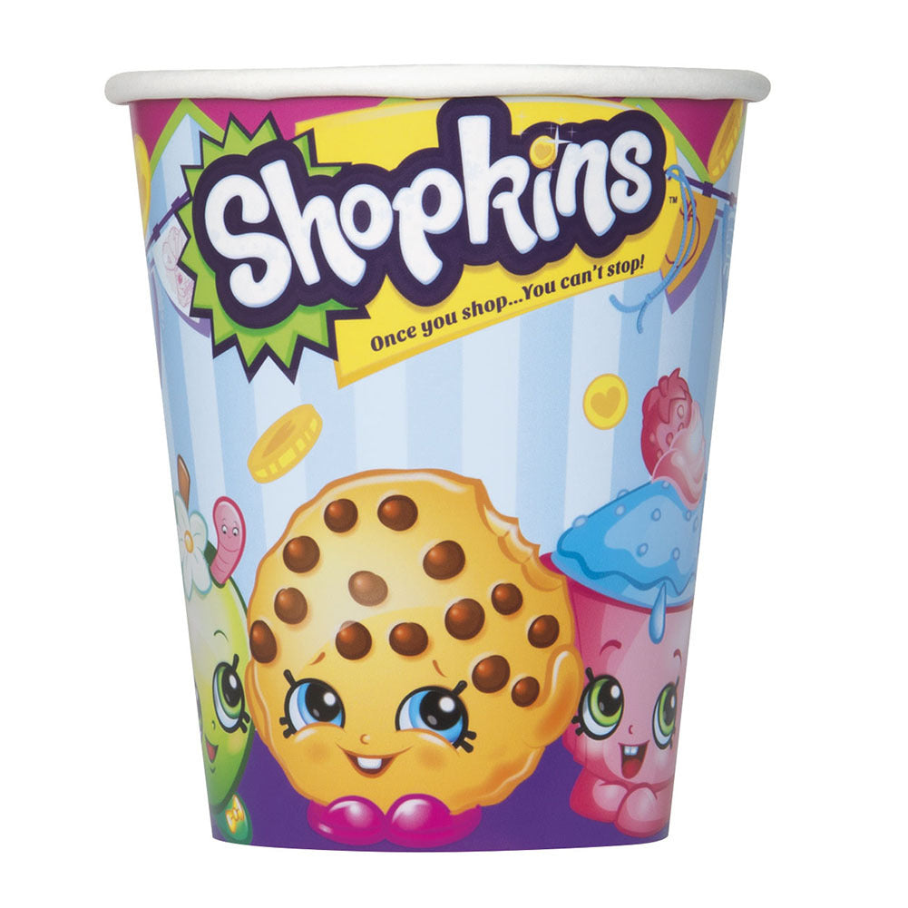 Shopkins Paper Cups [8 Per Pack – 9 oz – 270 ml]