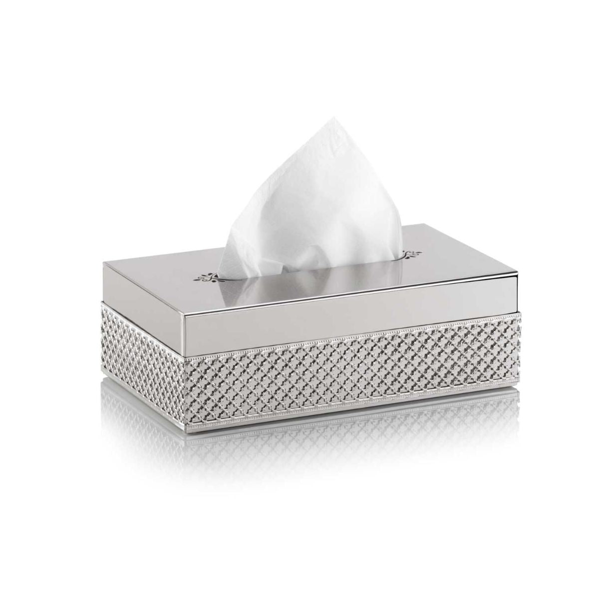 Luxury Silver Tissue Box from Italy - York