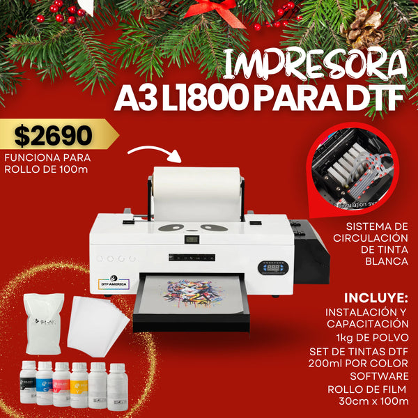 IMPRESORA DTF SISTEMA ORIGINAL A3 + HORNO AUTOMATICO A3 - Ventas