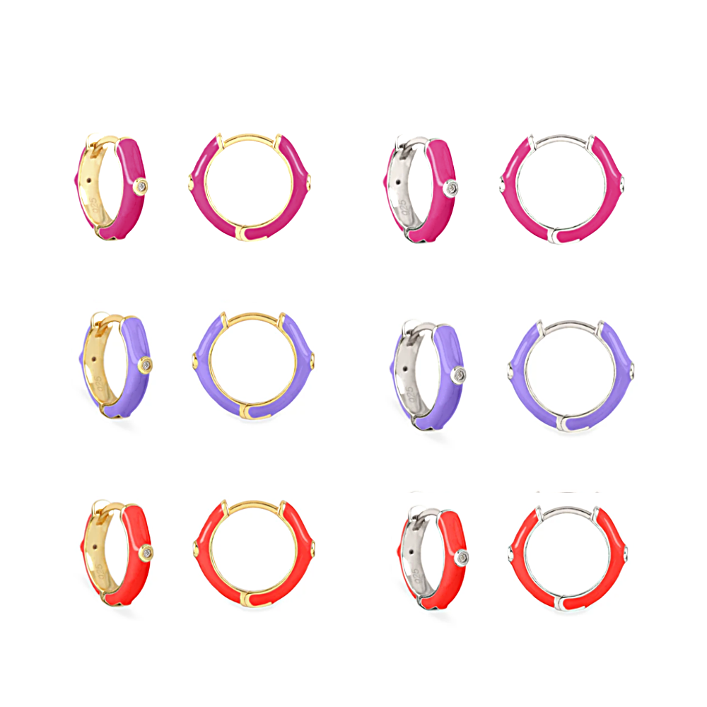 Enamel Color Hoop Earring – martatrens