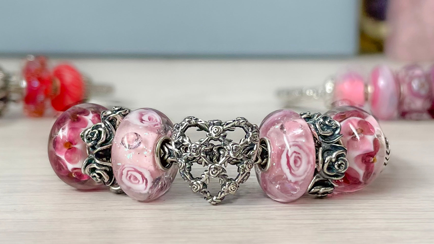 Rose Heart Bracelet Design