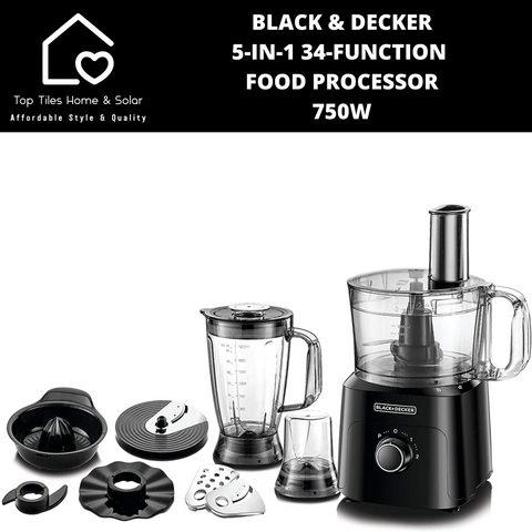 Black & Decker Food processor, 4 parts, 2 speeds, 500W, JBGM600-B5, White -  UPC: 5035048445365