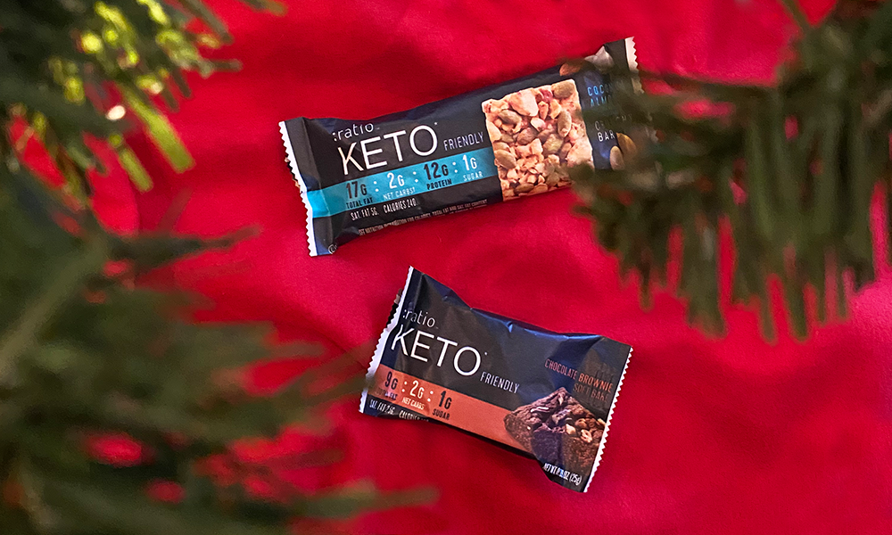 :ratio snacks on red carpet with christmas trees