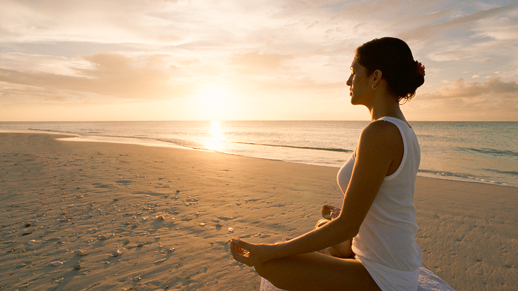 beach yoga