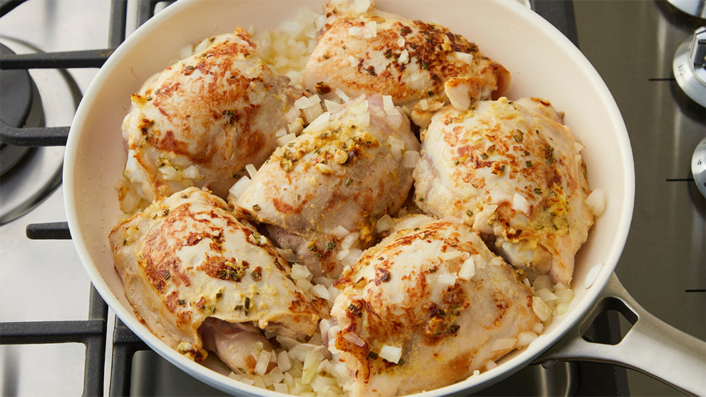 chicken in a pan