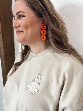 Beaded Boo earrings