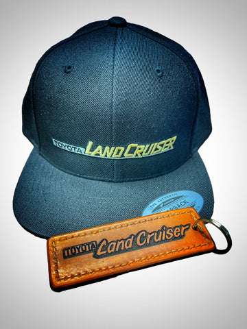 Laser Engraved leather keychain With an Embroidered hat