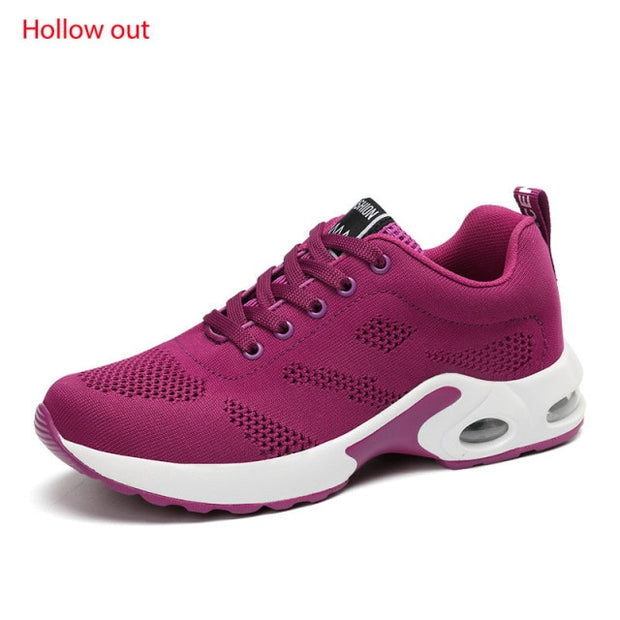 Fashion Lace Up Women Running Shoes Lightweight Sneakers Running Gym Shoes