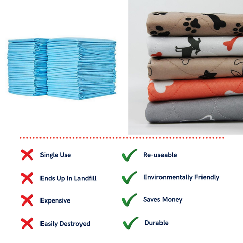 reusable vs disposal puppy pads