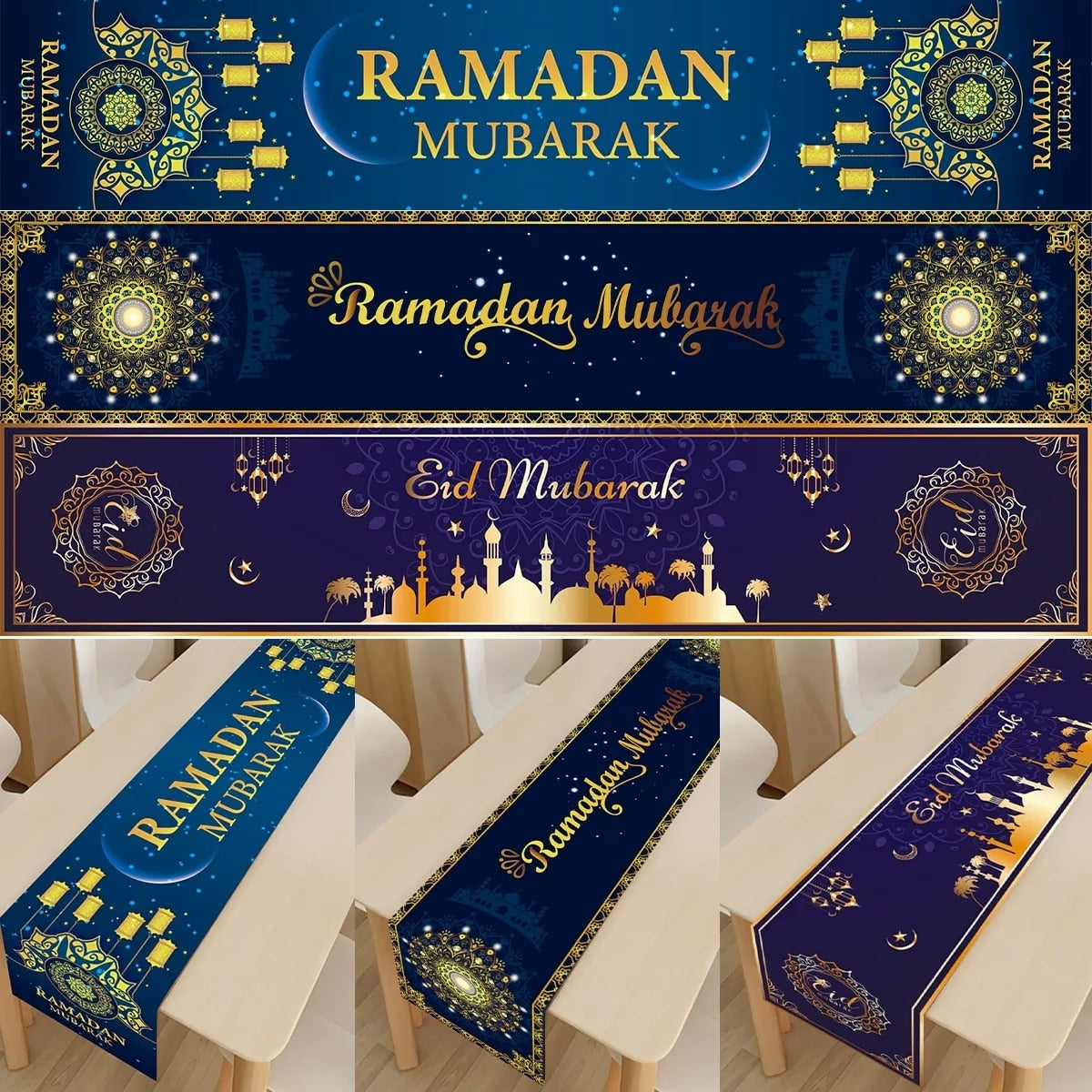 Eid Mubarak Tablecloth Ramadan Decoration For Home 2023 Islamic Muslim Party Supplies Eid Al Adha Ramadan Kareem Home Decoration