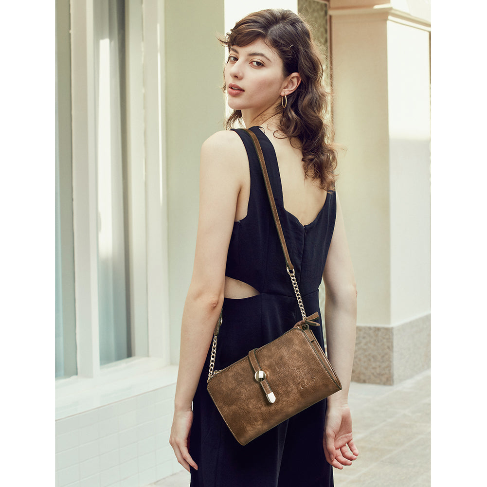 CLUCI Crossbody Bags for Women Medium Purses Fashion Design Ladies Sho